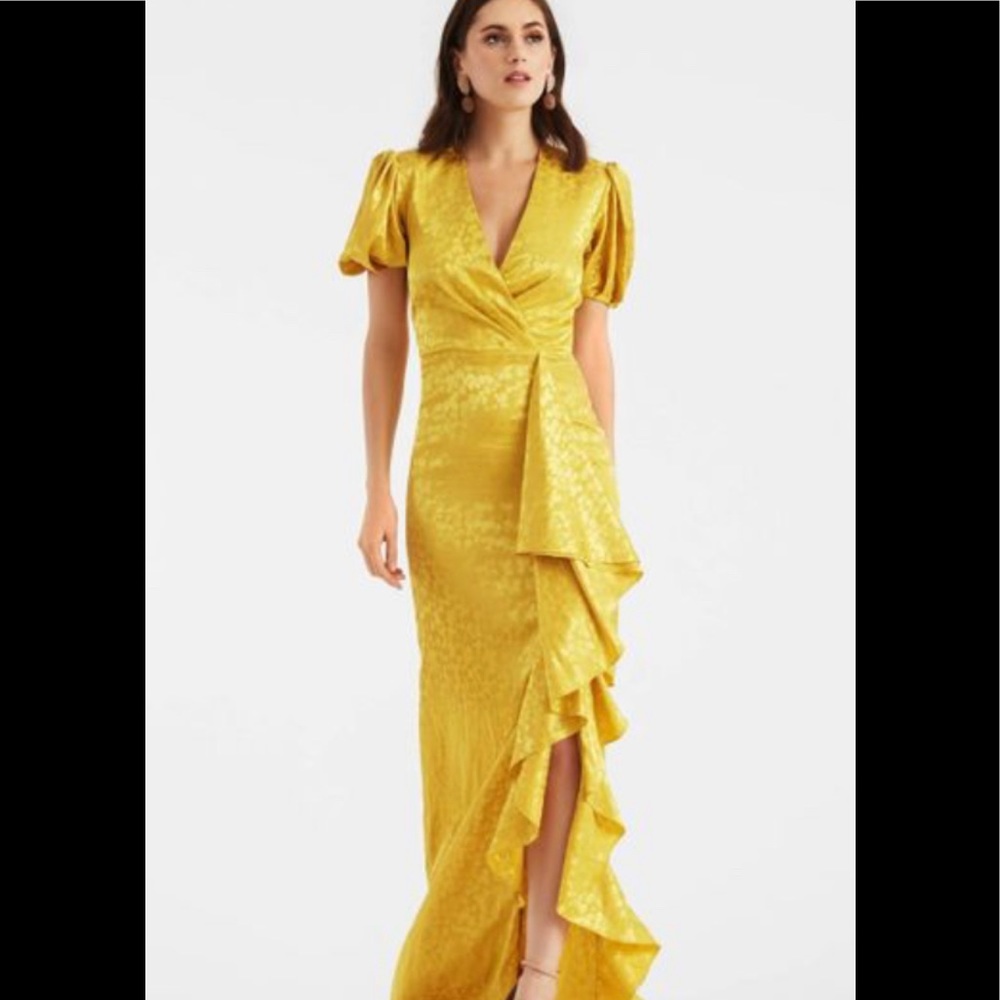 Fiona gown mustard size 14 black tie wedding - Picture 2 of 7